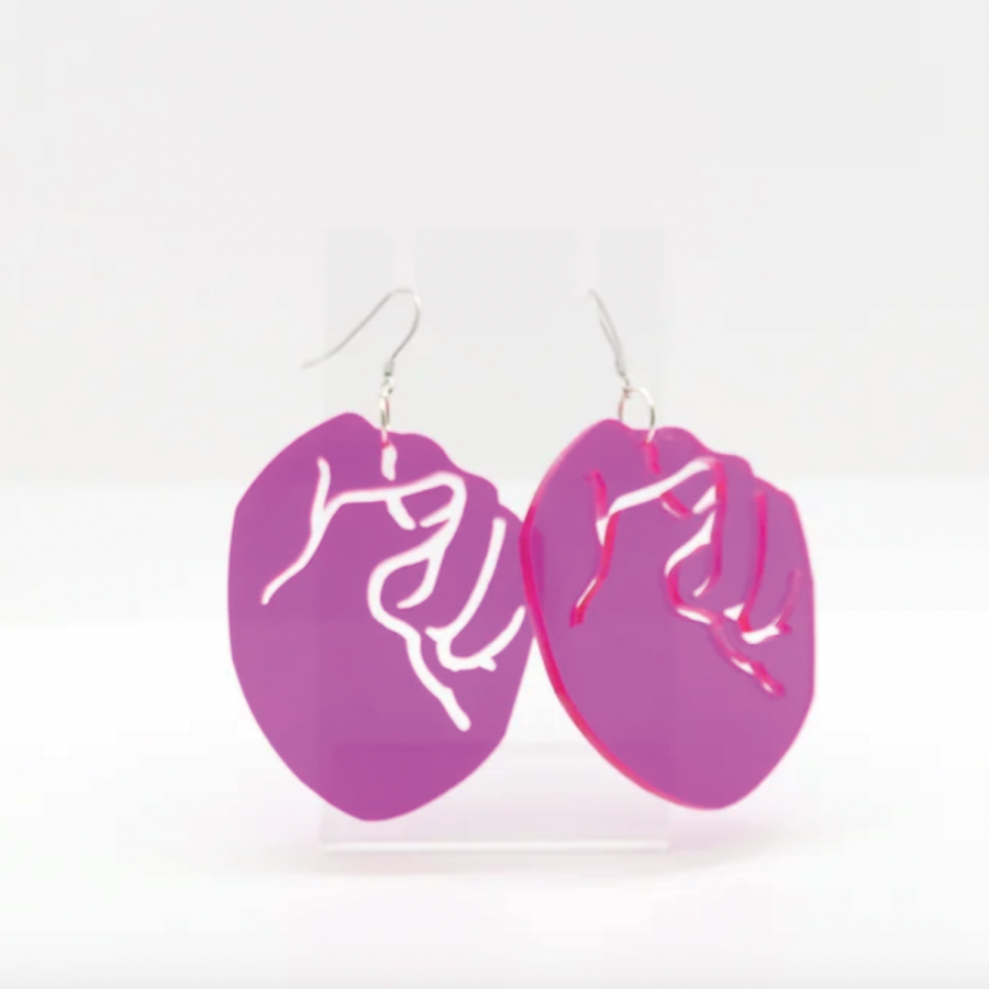 Boucles d'oreilles "Grands poings de la lutte"