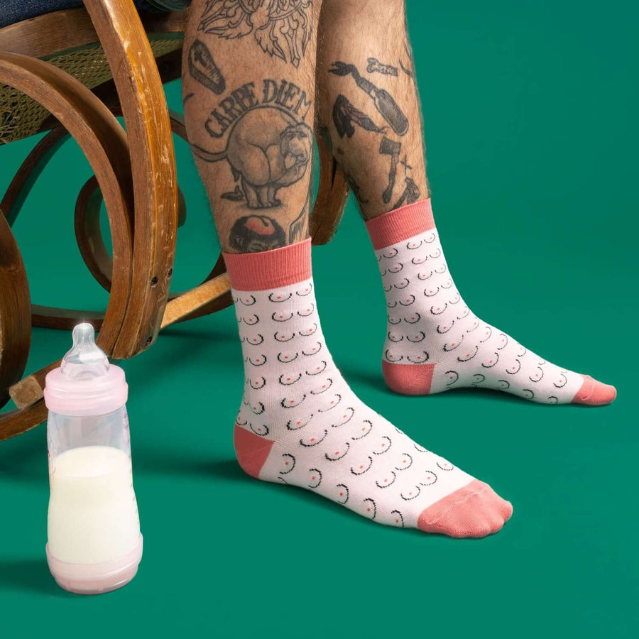 Chaussettes seins - Roses