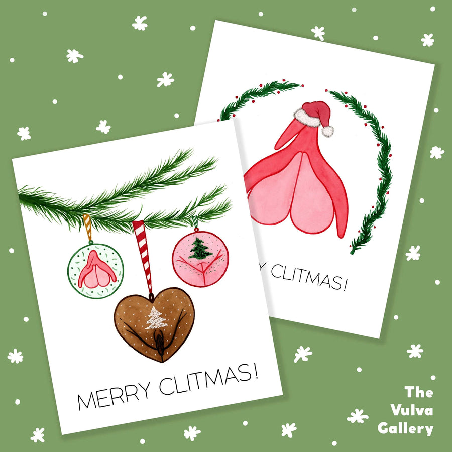 Carte de voeux "Merry clitmas" vulva diversity