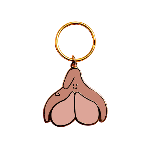 Porte-clés  Happy clitoris brun | klit.